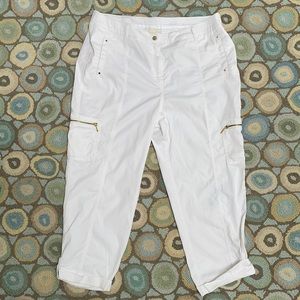 Chico’s bright white cotton capris